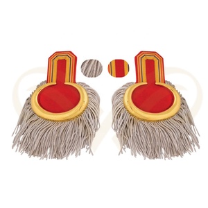 High Quality Customized Bullion Shoulder Epaulettes Wholesale Uniform <b>Fringe</b> Services Ceremonial Personal Defense Equipment - Product Image 1