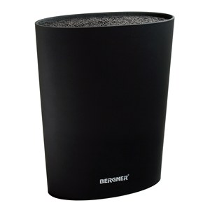 Portacoltelli. 15,6 x 6,6 x 22 cm. Nero. Morbido al tatto. - Product Image 1