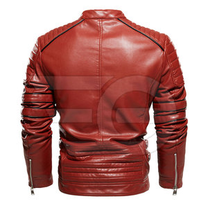 Men <b>Leather</b> <b>Jacket</b> Premium Streetwear Fashion Outerwear <b>Winter</b> Apparel Durable <b>Leather</b> Clothing Daily Fashion - Product Image 3