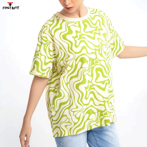 Camiseta de Manga Corta de Algodón 100% Casual, Tejida, con Cuello Redondo, Nuevo Diseño, Sublimación Personalizada para Mujer, Verano, Venta al Por Mayor - Product Image 4