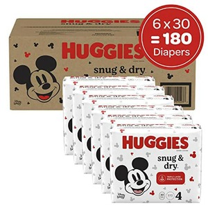 Couches pour bébé Huggies Snug & Dry, taille 4, 180 ct, approvisionnement d'un mois - Product Image 5