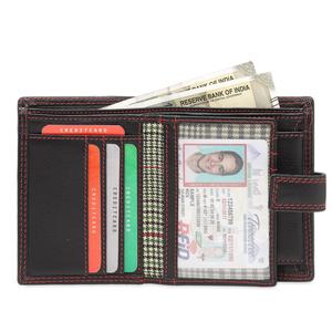 Portefeuille élégant en cuir PU pour hommes, antivol de haute qualité, nouveau design multifonctionnel avec fermeture à bouton RFID de luxe avec logo personnalisé - Product Image 5