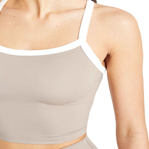 Chemises de gymnastique personnalisables pour femmes 90% Polyester 10% Spandex respirant athlétique Compression débardeur avant Logo Yoga Sport chemise - Product Image 2