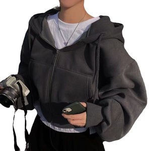 เสื้อฮู้ดดี้ผ้าฝ้ายหนานุ่มคุณภาพพรีเมียมทรงโอเวอร์ไซส์สไตล์เกาหลีสำหรับผู้หญิง พร้อมโลโก้แบบกำหนดเอง - Product Image 5