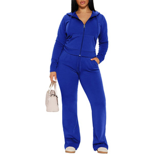 Breathable Womens Tracksuit OEM Custom Fit Two Piece Hoodie <b>Set</b> With Logo Printing And Private Label Manufacturer - Product Image 1