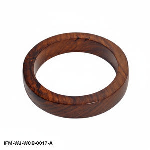 Brazalete de Madera Oscura Natural para Mujer, Hecho a Mano, Curvo, Ovalado, Minimalista, Ecológico, Joyería de Diseño - Product Image 2