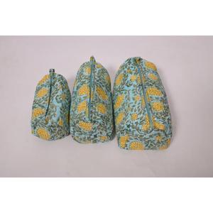 Sac de maquillage imprimé tendance en coton durable, portable, grande capacité, voyage indien, pour étui à cosmétiques à fermeture éclair - Product Image 4