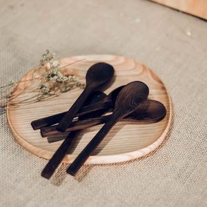 Cubiertos Ecológicos de Madera de Ébano, Cuchara de Madera Negra, Juego de Cubiertos Sostenibles de Alta Calidad Hechos en Vietnam - Product Image 5
