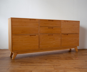 Armoire de rangement en bois de teck massif pour l'intérieur avec une finition marron - Product Image 6