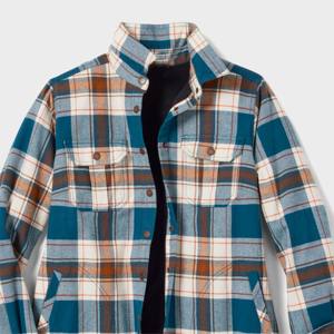 Chaqueta de franela a cuadros para mujer con estilo-Chaqueta de camisa a cuadros suave para uso al aire libre, perfecta para Otoño e Invierno - Product Image 6