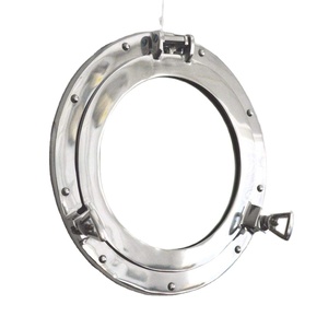 Vente chaude Style Moderne À La Main Décoratif Nautique En Laiton Hublot Forme Ovale Miroir Plaine Polonais Finition Fabrication À L'exportation - Product Image 2