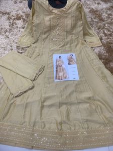 Nouvelle robe longue Anarkali de Style pakistanais indien traditionnel avec concepteur de broderie Dupatta manches longues pour les femmes Pishwas - Product Image 6