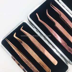 แหนบต่อขนตาเพิ่มวอลลุ่มปลายสแตนเลสปลายงอขนาด45 90ลิตรฉลากส่วนตัวสีโรสโกลด์ - Product Image 3