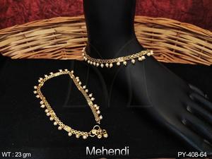 Conjuntos de joyería estilo elegante para fiesta de diseñador, envío RTS Mehendi polaco Clusterpearls, joyería antigua, conjuntos de joyería Payal - Product Image 5