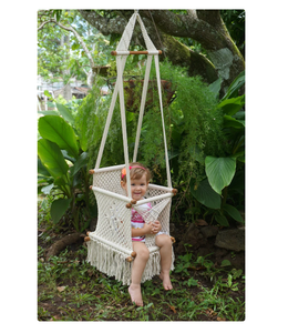 MANGO WOOD HANMDAD COTTON TWISTED BABY <b>SWING</b> for BIRTHDAY GIFT for YOUR NEWBORN BABY - Product Image 3