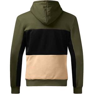 Venta al por mayor nuevo diseño personalizado pulóver en blanco casual básico 100% algodón de alta calidad hombres Sudadera con capucha y sudadera contraste bloque de color - Product Image 2