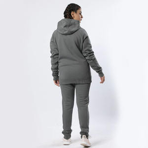 <b>Top</b> Trending Grey Cotton Fleece Winter Tracksuit <b>Set</b> for Men & Women Zip up Hoodies & Jogging <b>Trousers</b> Plus Size Available - Product Image 3