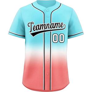Maillot de baseball graphique à sublimation avec boutons, uniforme d'équipe personnalisé, maille brodée, séchage rapide, chemise pour jeunes de softball USA - Product Image 3