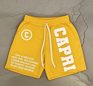 Pantalones cortos de algodón de rizo francés personalizados para hombre, pantalones cortos de sudor de verano desgastados con dobladillo de borde crudo lavado con ácido y diseño impreso - Product Image 5