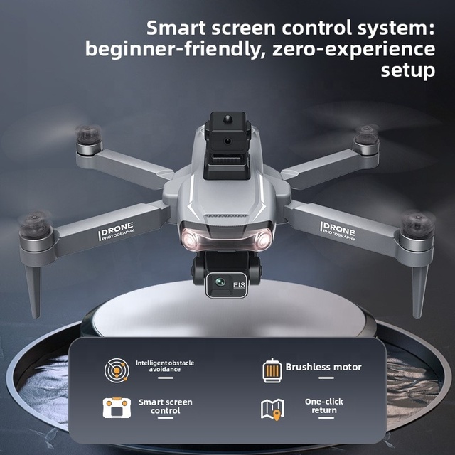 Touch-screen Controlled Foldable Drone S002 Three-axis Stabilized Gimbal GPS Brushless HD/4K Aerial Photography Quadcopter