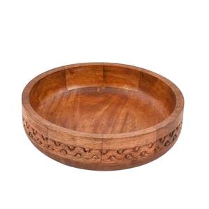 Tazón de Madera Artesanal con Acabado Blanqueado y Diseño Ovalado Repujado, Ecológico para Hoteles, Restaurantes y Fiestas - Product Image 6
