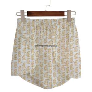 Customized Design <b>Women's</b> Summer Wrap Shorts Casual Elastic Waist Premium Quality 100% Cotton Eco-Friendly Quick Dry Flowers - Product Image 4