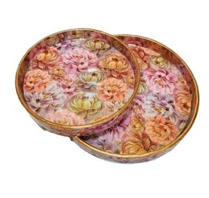 Latest Design <b>Printed</b> Serving Tray for Restaurant and Wedding Use Available at Wholesale Supply Wooden Tray - Product Image 3