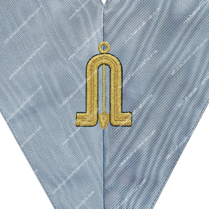 Collar de Oficial de la Regalia Masónica, Rito Francés Tradicional, Segunda Guardia, Accesorio de Vestimenta Elegante, Unisex para Adultos - Product Image 2