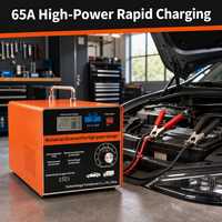 Chargeur de batterie de voiture personnalisable 12V/24V 65A avec réparation par impulsions