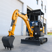 Mini-excavatrice ANTS de 2 tonnes (2000 kg) avec moteur Yanmar, certifiée CE/EPA, mini-excavatrice à benne arrière à vendre