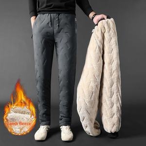 Pantalones de lana para mujer, pantalones de chándal térmicos cálidos de tela suave OEM ODM directos de fábrica al por mayor con logotipo personalizado de invierno - Product Image 1