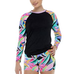 Sbart <b>Women's</b> <b>Long</b> Surf Shirt UPF50+ Rash <b>Vest</b> with Sun Protection Printed Rashguard <b>for</b> MMA - Product Image 4