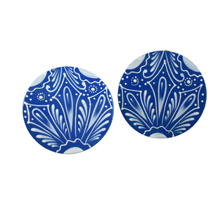 ต่างหูเม็ดกลมสีฟ้าสำหรับเด็กหญิงและสตรี - Product Image 1