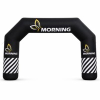 Arche d'entrée gonflable MORNING pour événements, avec personnalisation de marque, design imperméable et résistant au vent, idéale pour les festivals de football et les expositions