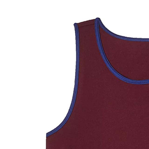 Meilleure qualité vêtements d'été séchage rapide col haut Fitness Gym débardeur hommes sport couleur bordeaux coton course débardeurs 2025 - Product Image 4