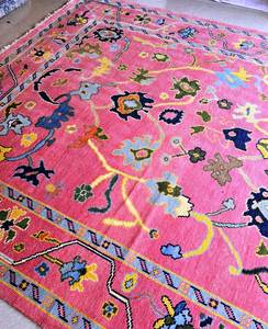 Haute qualité nouvelle-zélande laine turc Oushak tapis tapis rose conception personnalisée antidérapant salon tapis ensemble motif abstrait - Product Image 6