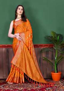 Qualité standard Festival Collection Saree en soie de Banarasi lourd avec pièce de chemisier imprimé au prix de gros - Product Image 2