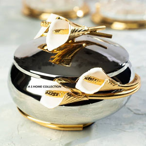 Luxury Look Elegant Bird <b>Lid</b> Storage Jar with Metallic Finish Airtight Premium Design for Stylish Kitchen <b>Decor</b> Set Of 4 - Product Image 5