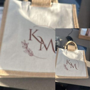 Catálogo Premium yute venta al por mayor personalizado playa arpillera dama de honor despedida de soltera regalo de fiesta nupcial bolsas de lona cinta con cremallera - Product Image 4