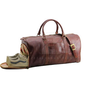 Sacs polochons en cuir personnalisés décontractés légers pliables et imperméables avec fermeture à glissière vente en gros à bas prix - Product Image 4