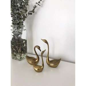 Escultura de pato de latón hecha a mano, accesorios de vajilla de decoración de lujo para el hogar, figurita de pato antigua, Ideas decorativas de boda, artesanía de Metal - Product Image 6