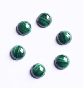 12 Mm Round Natural <b>Malachite</b> Cabochon Green Semi-Precious Loose Gemstone Calibrated Stone Lot - Product Image 4