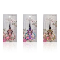 1 pièce Ciseaux de tailleur droits vintage en acier inoxydable tranchant, pour couture florale, broderie rétro, coupe-tissu court et coupe-fil en acier