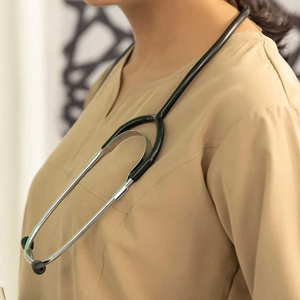 Ensemble de Blouses d'Infirmière Personnalisables pour Femmes, Col en V, Anti-Plis, Uniforme Médical Uni Tendance, 100% Coton, pour Hôpitaux - Product Image 4