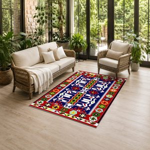 <b>RUGS</b> DEPOT LXDP-0704 Wholesale Pink Plum Bohemian <b>Tribal</b> Digital Printed Machine Washable Chenille Area <b>Rug</b> Non Slip - Product Image 6