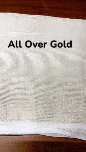 Tissu en Georgette de Viscose Premium Personnalisable Teintable avec des Tissages Métalliques Or et Argent Intriqués en Jari - Product Image 6