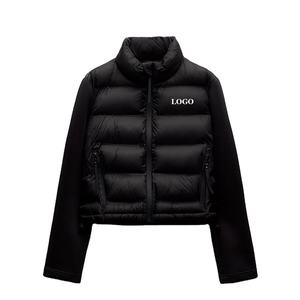 Chaqueta corta acolchada para mujer, nueva moda 2023, Top corto cálido de invierno con forro de nailon, chaqueta acolchada al por mayor - Product Image 1