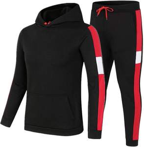 Conjunto de ropa deportiva para hombre, chándal masculino de dos piezas con capucha para gimnasio y deportes al aire libre, venta al por mayor - Product Image 1