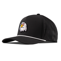 Casquette de golf à structure 5 panneaux de haute qualité d'usine OEM ODM Casquette de golf unisexe en coton avec logo personnalisé en PVC USA Casquette imperméable découpée au laser
