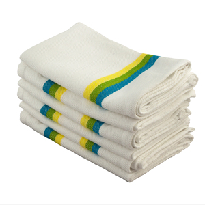 Toalla de hueso de arenque de algodón 100% para el hogar, playa, Cocina, Restaurante infantil, microfibra de lino sostenible tejida de Color Turquesa - Product Image 1